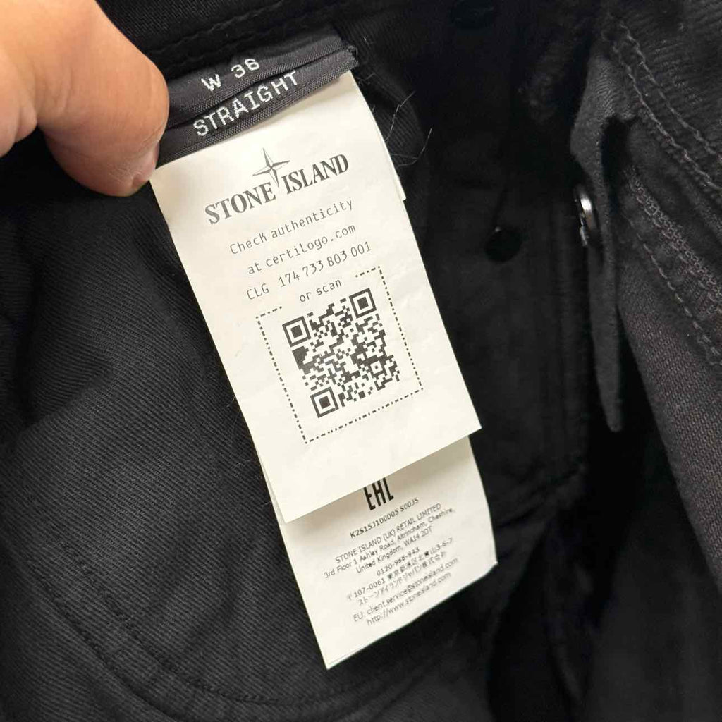 Stone Island Jeans "PATCH" Black Used Size 36
