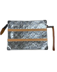 Louis Vuitton Pouch "MIRROR TRUNK POCHETTE" Used Silver Size OS