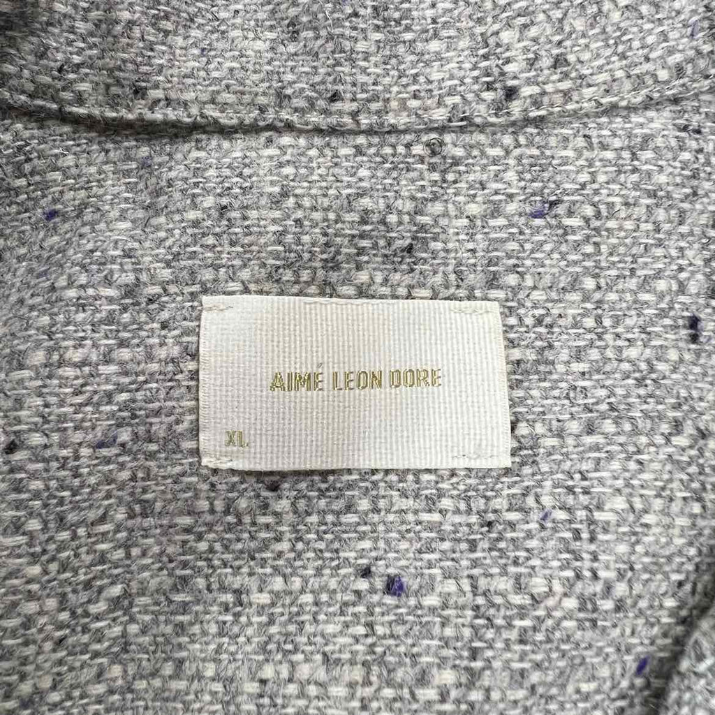 Aime Leon Dore Button Up "JACQUARD" Grey New Size XL