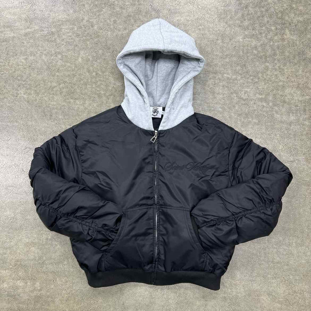 Saint Vanity Jacket "GREY HOOD" Black New Size S