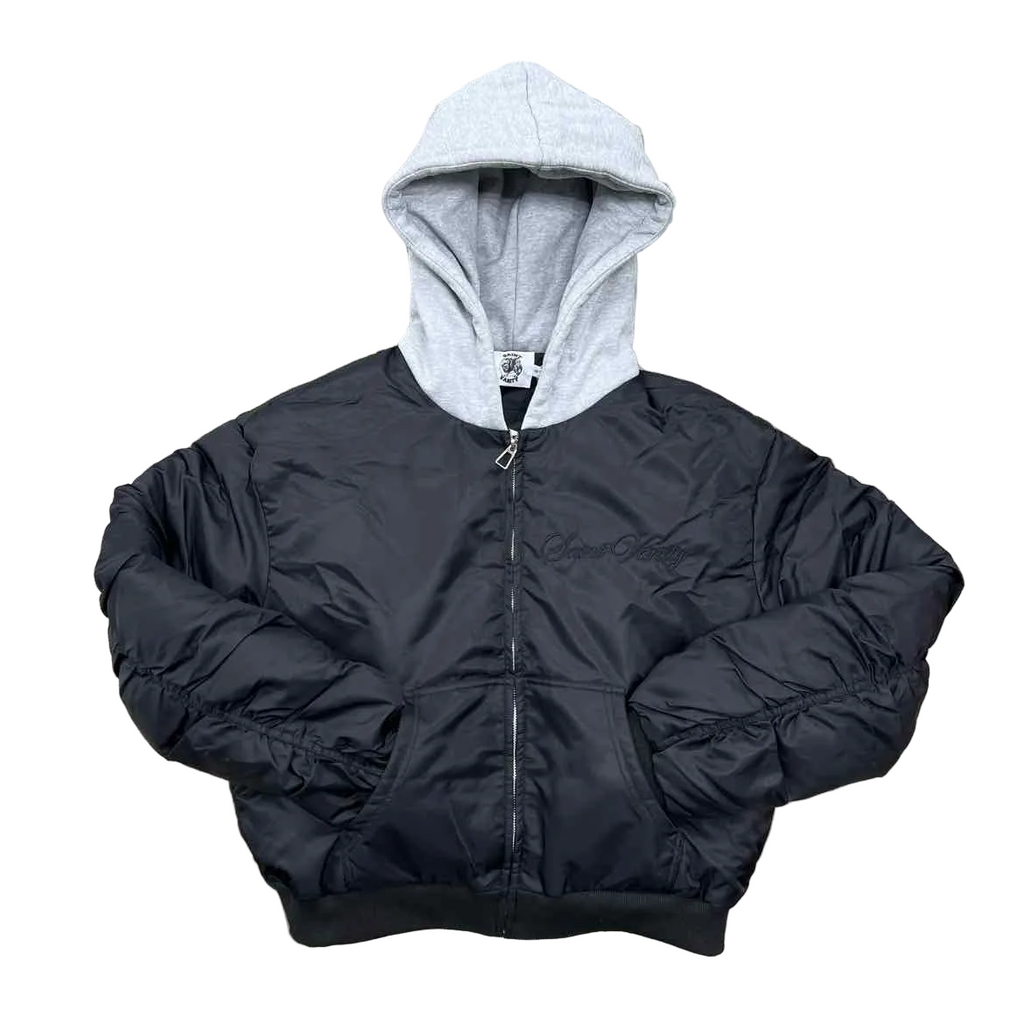 Saint Vanity Jacket "GREY HOOD" Black New Size S