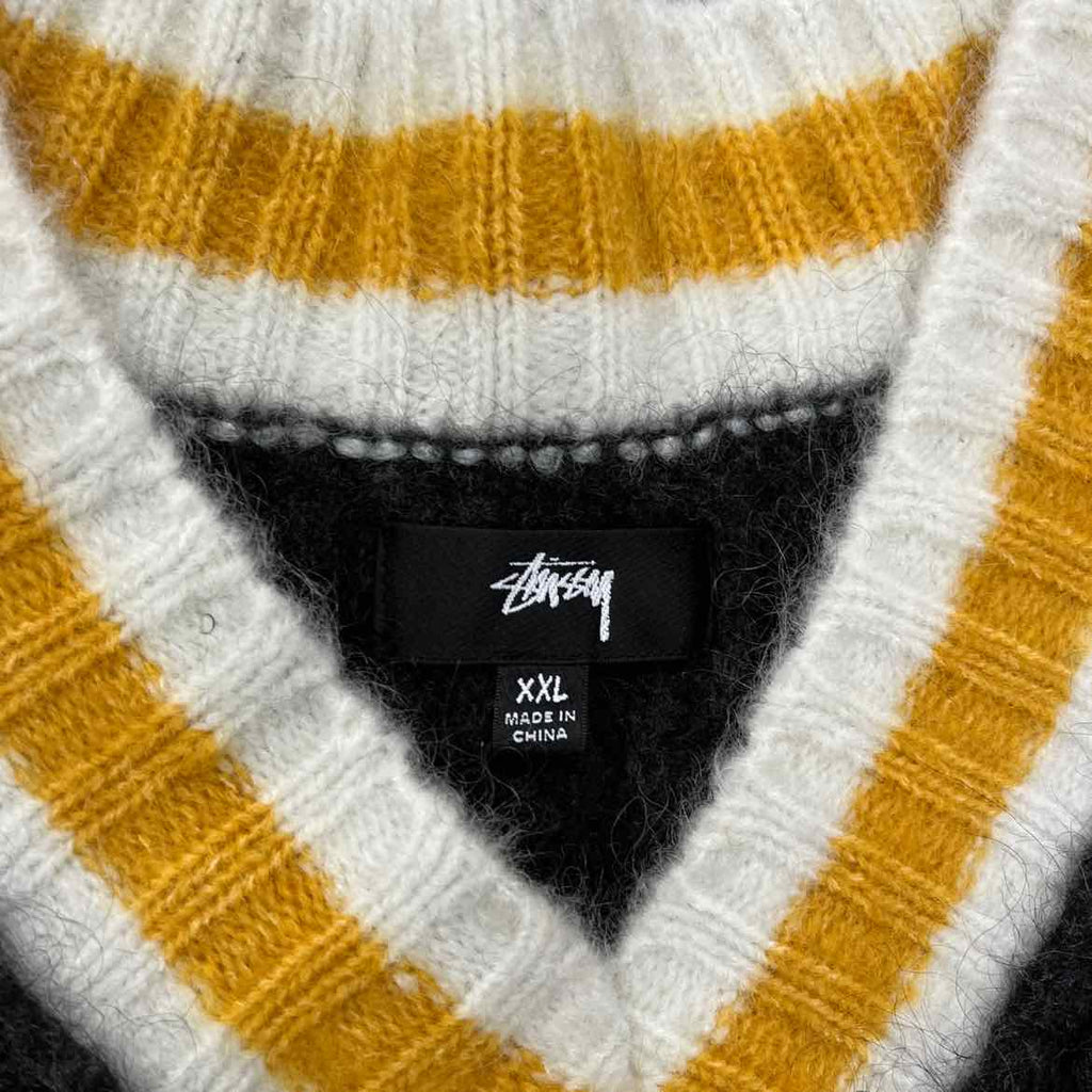 Stussy Crewneck Sweater "MOHAIR" Black New Size XXL