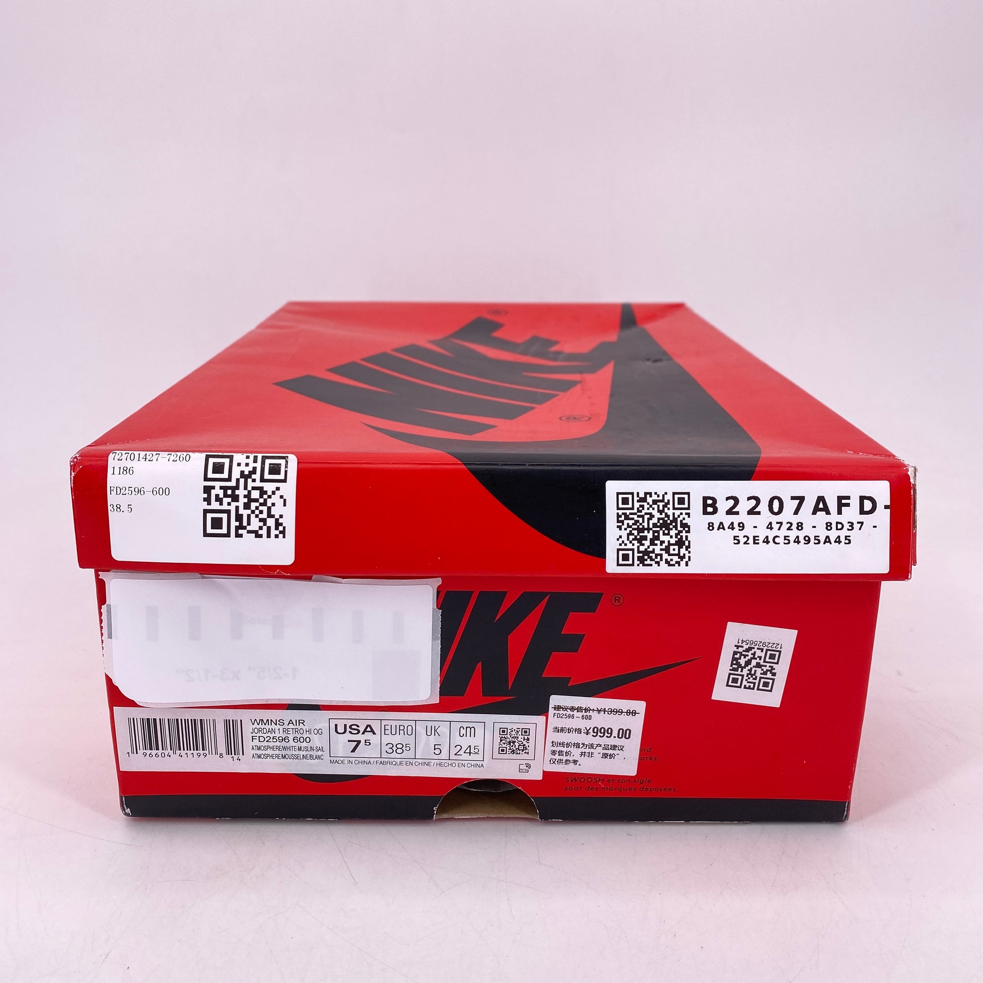 Air Jordan (W) 1 Retro High OG &quot;Washed Pink&quot; 2023 New Size 7.5W