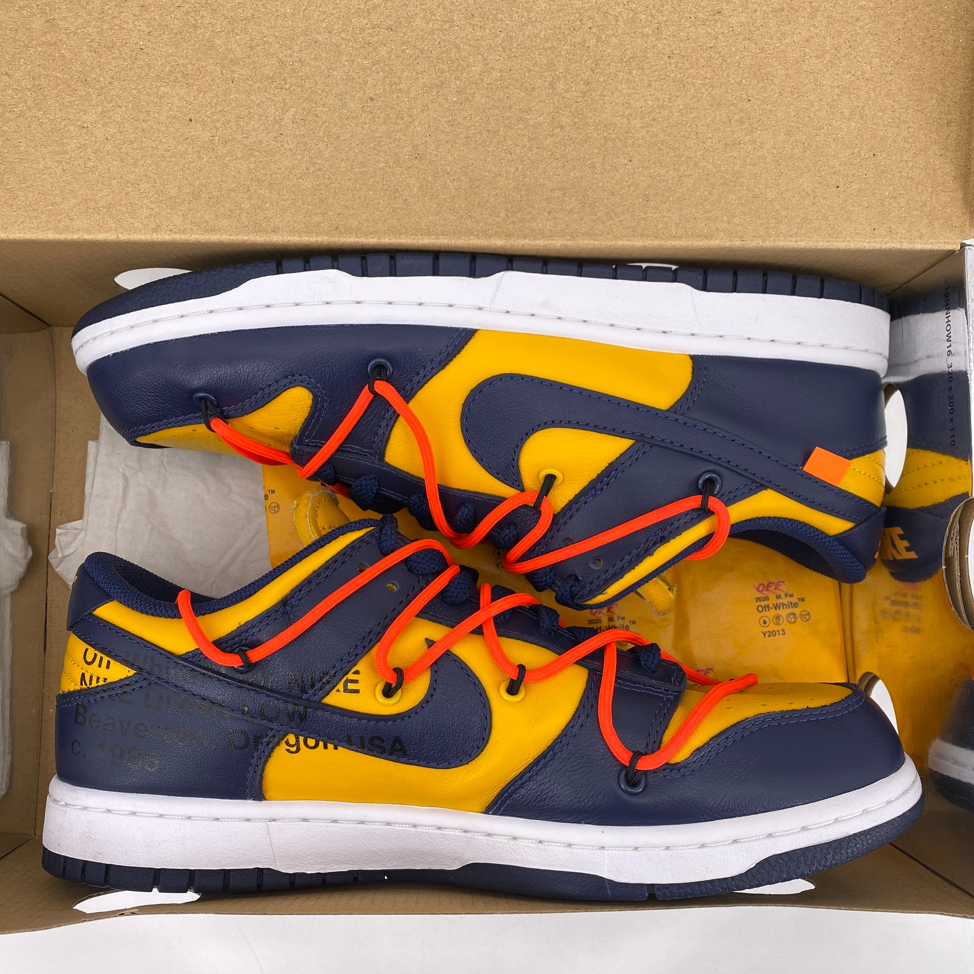 Nike Dunk Low LTHR &quot;Michigan&quot; 2019 Used Size 9