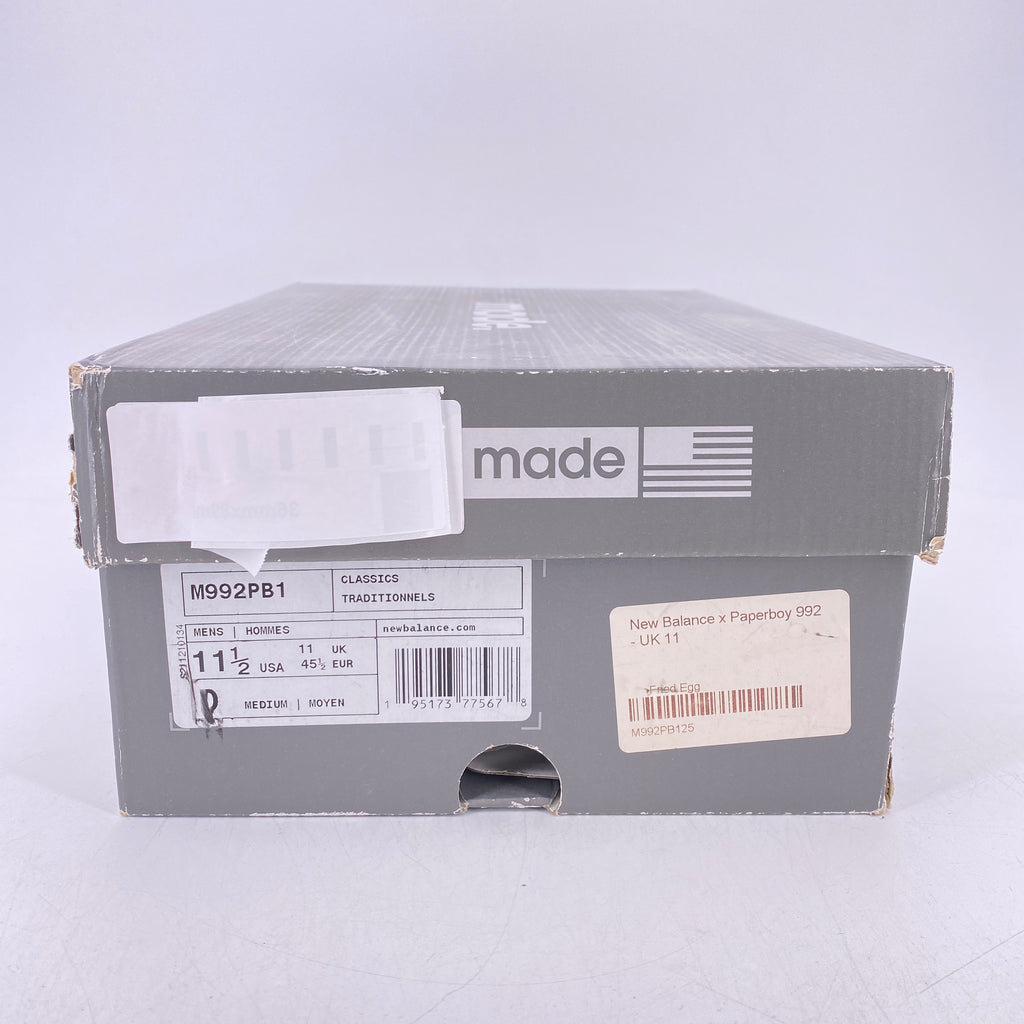 New Balance 992 "Paperboy Fried Egg" 2021 Used Size 11.5