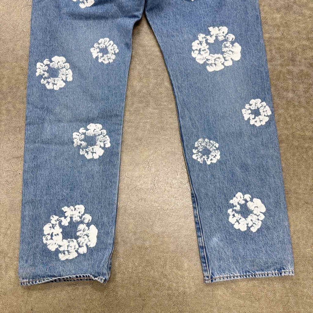 Denim Tears Jeans "COTTON WREATH" Blue Used Size 42