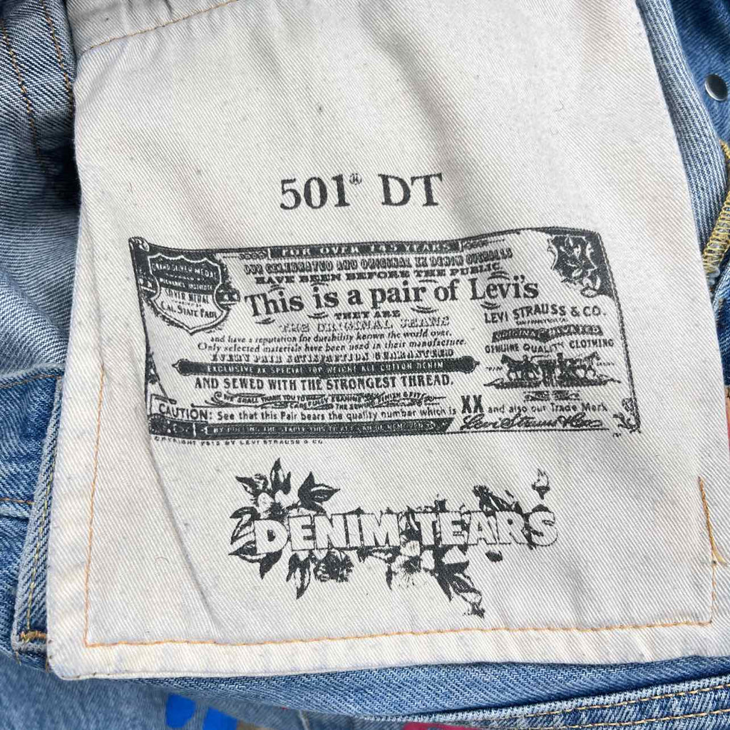 Denim Tears Jeans "BSTROY TEARS" Blue Used Size 36