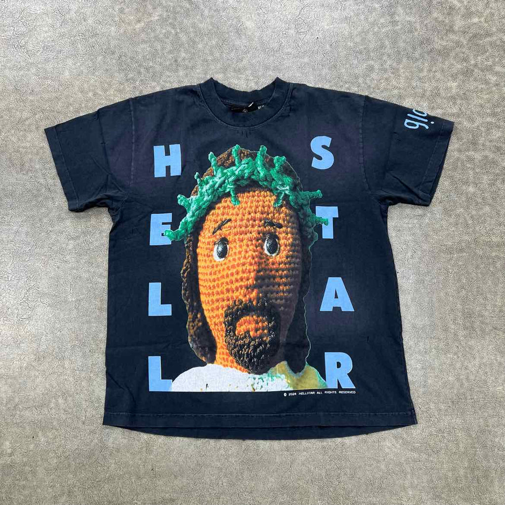 Hellstar T-Shirt "CROCHET JESUS" Black New Size M