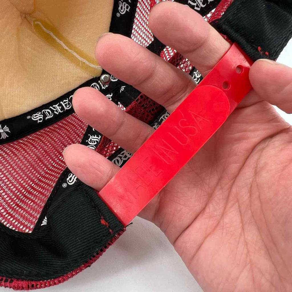Chrome Hearts Trucker Hat "SEX RECORDS" Used Red Size OS