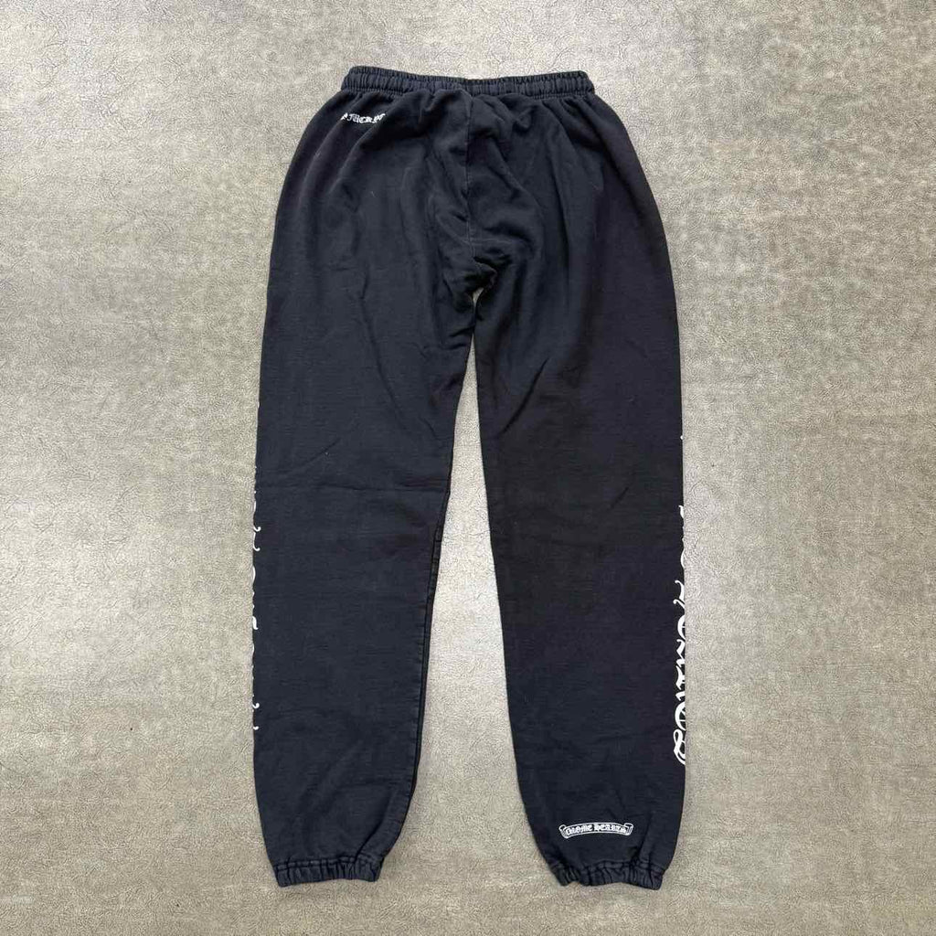 Chrome Hearts Sweatpants "VERTICAL LOGO" Black Used Size XL