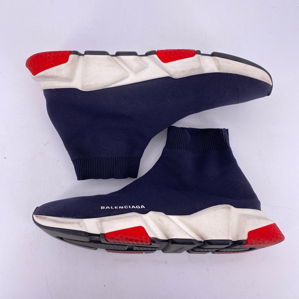 Balenciaga Speed Trainer "Steel Grey Red"  Used Size 10