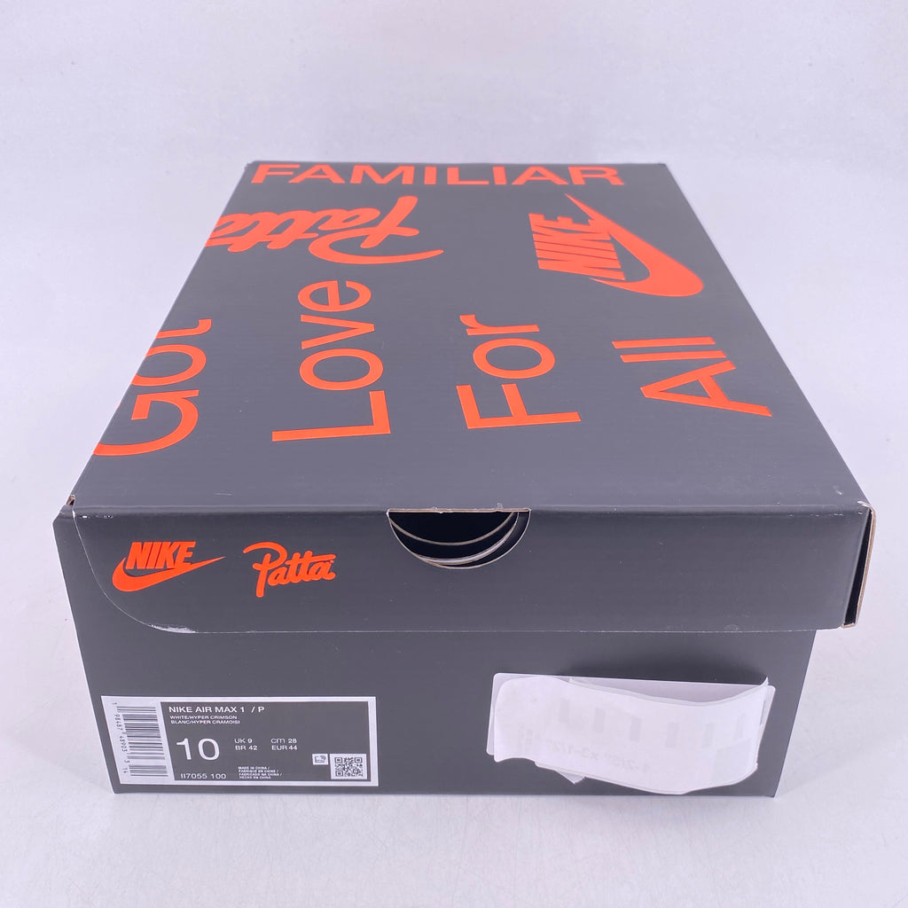 Nike Air Max 1 / Patta "Patta Waves Hyper Crimson" 2026 New Size 10