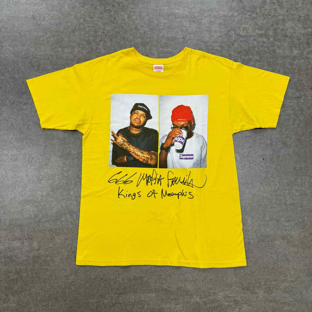 Supreme T-Shirt "THREE SIX MAFIA" Yellow Used Size M