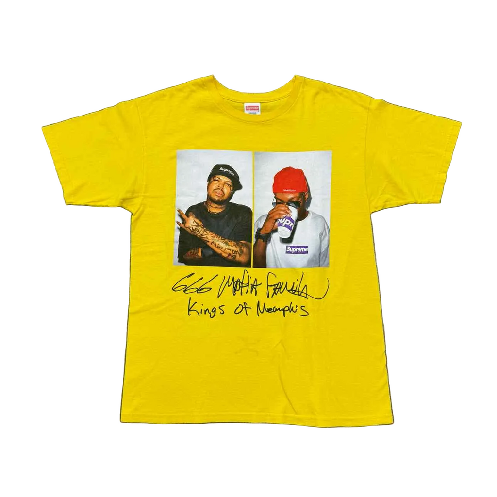 Supreme T-Shirt "THREE SIX MAFIA" Yellow Used Size M