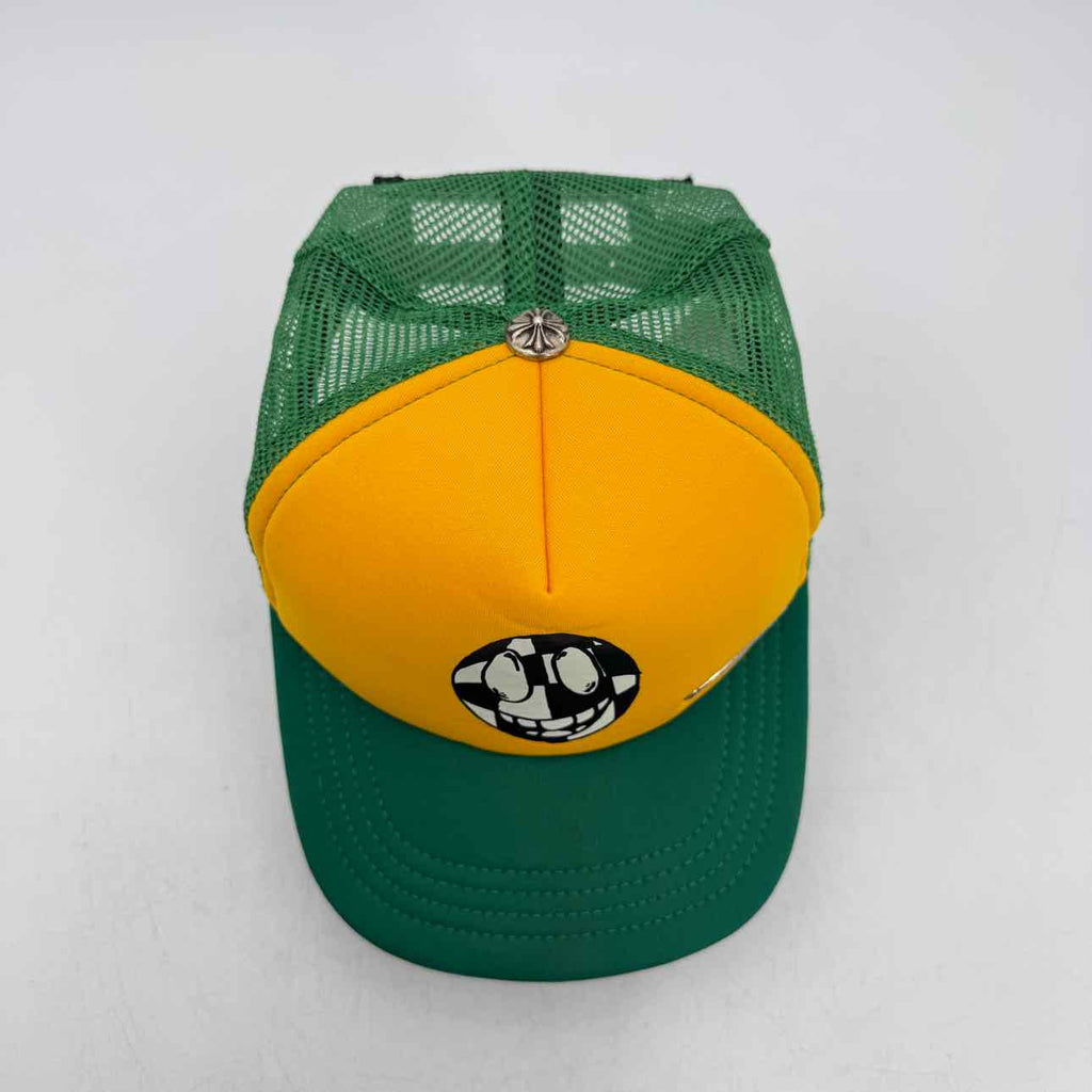 Chrome Hearts Trucker Hat "SMILEY" Used Green Size OS