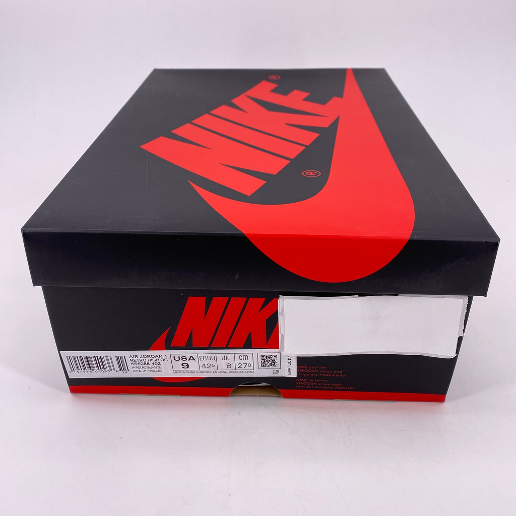 Air Jordan 1 Retro High OG "Hyper Royal Sg" 2021 New Size 9