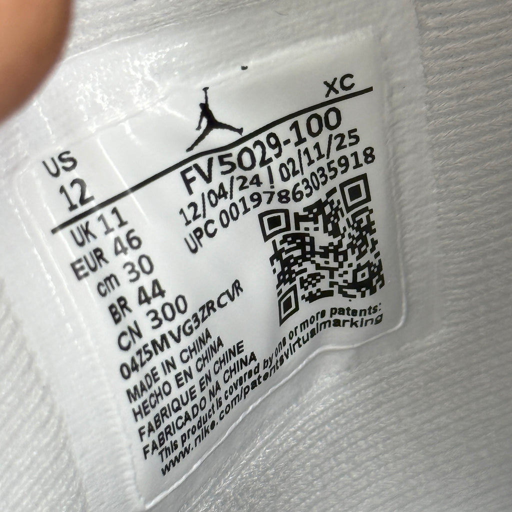 Air Jordan 4 Retro "White Cement" 2025 New Size 12