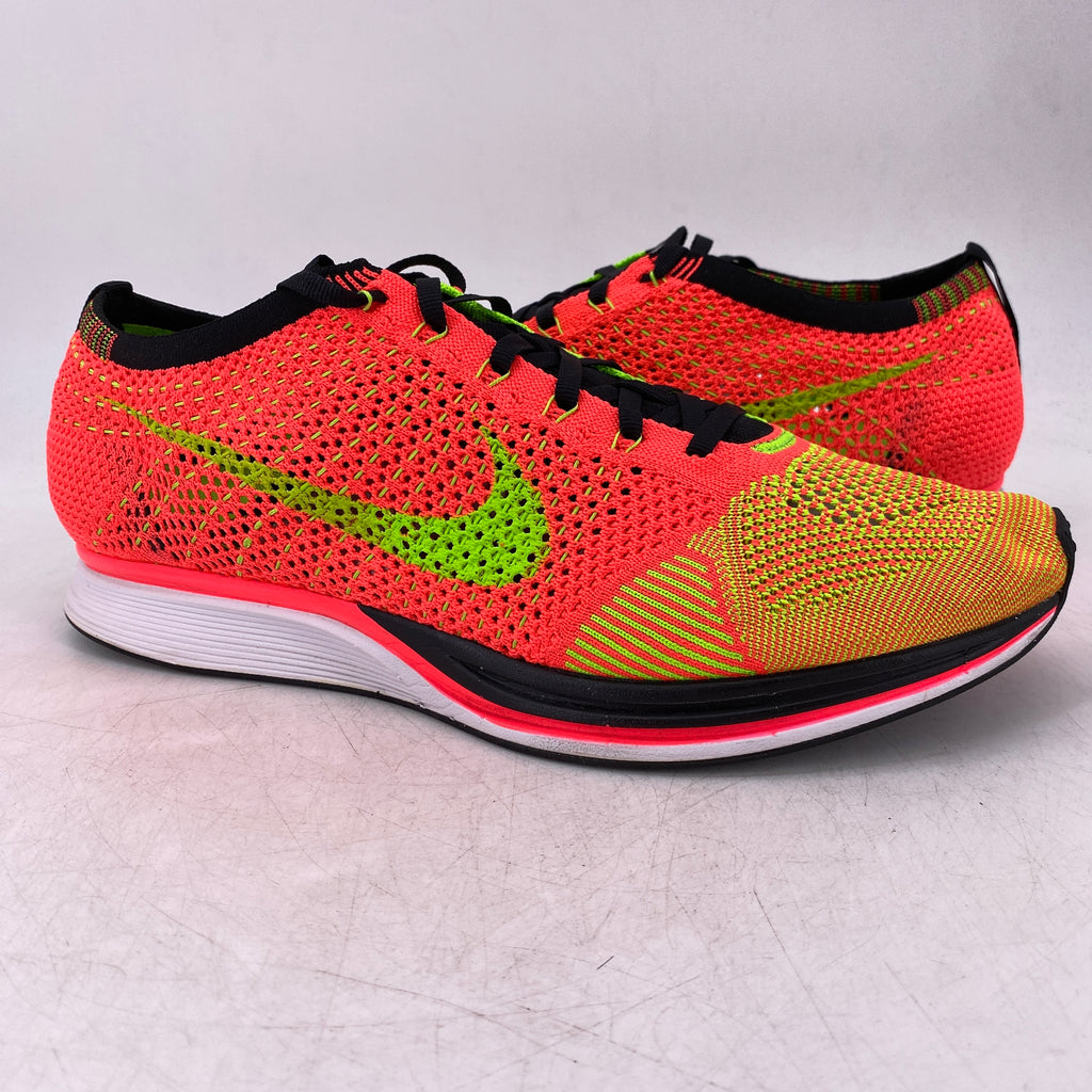 Nike Flyknit Racer "Hyper Punch" 2014 Used Size 12.5