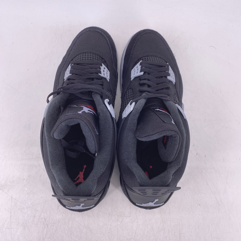 Air Jordan 4 Retro "Black Canvas" 2022 New Size 12