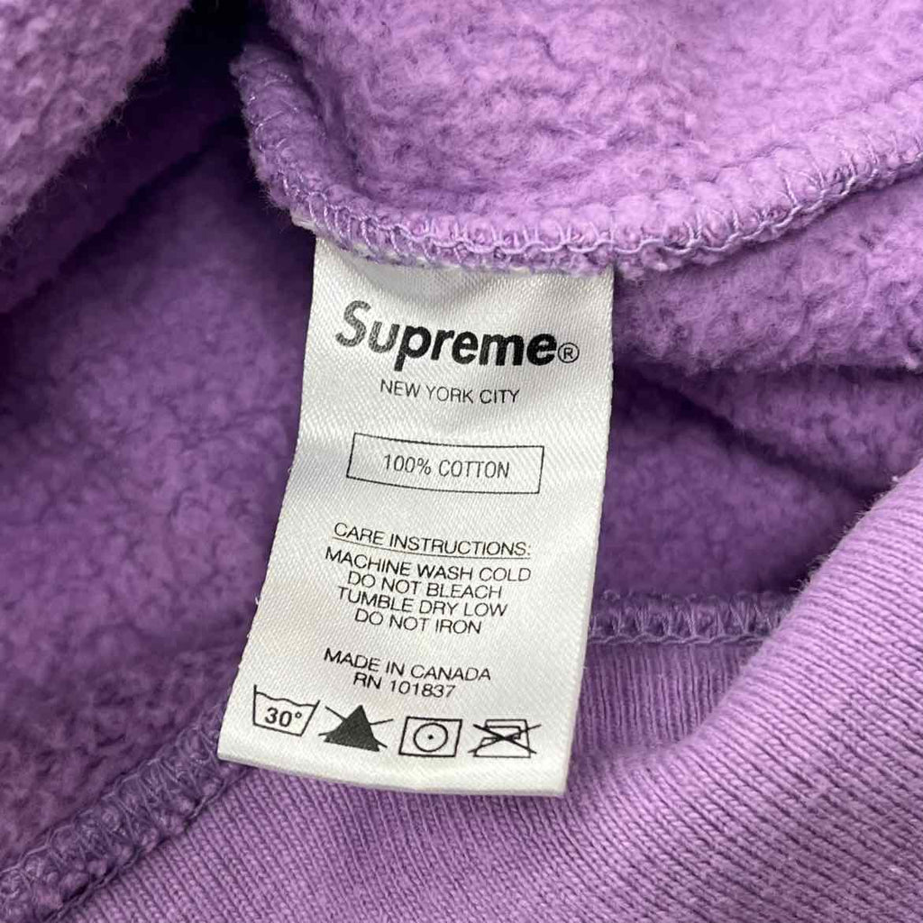 Supreme Crewneck Sweater "MINI LOGO" Purple Used Size L