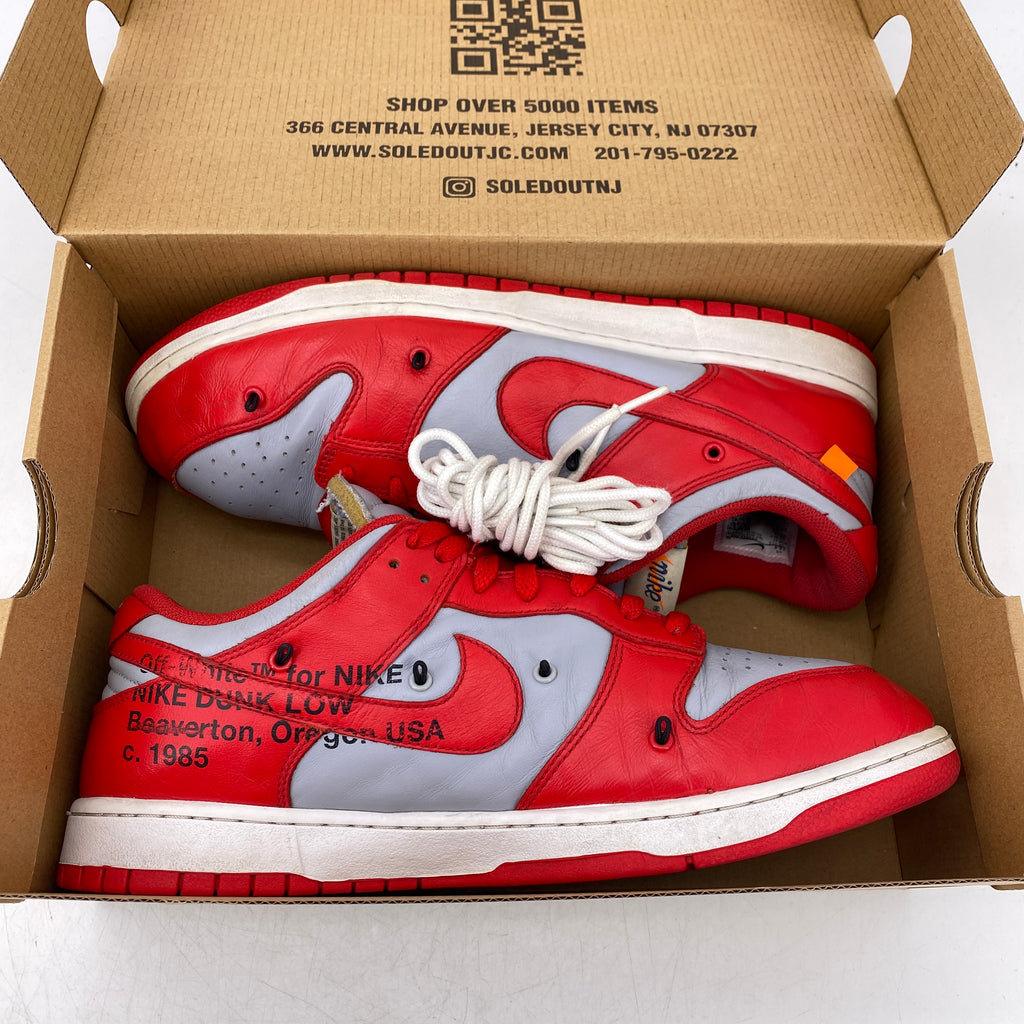 Nike Dunk Low / OW "University Red" 2019 Used Size 12.5