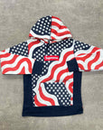 Supreme Hoodie "AMERICAN FLAG" Multi-Color Used Size S