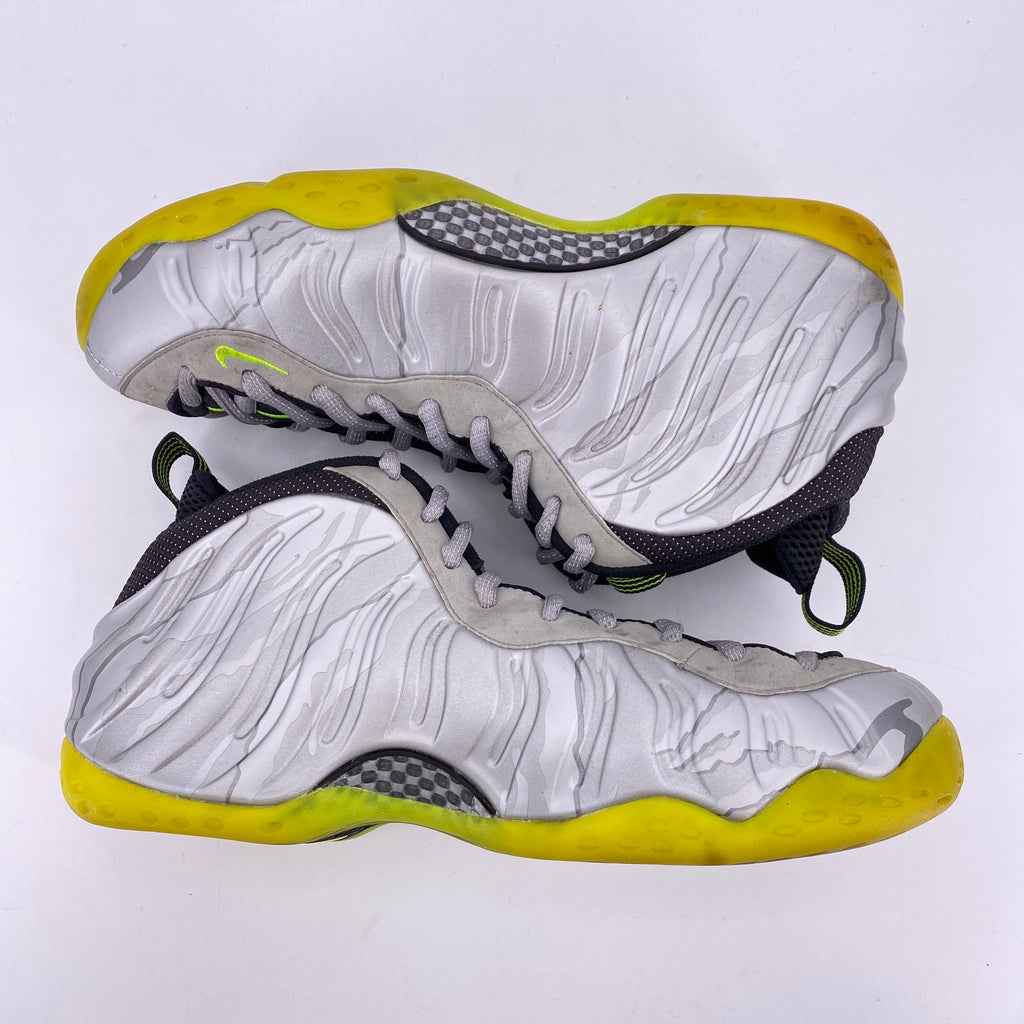 Nike Air Foamposite One "Silver Volt Camo" 2014 Used Size 11.5