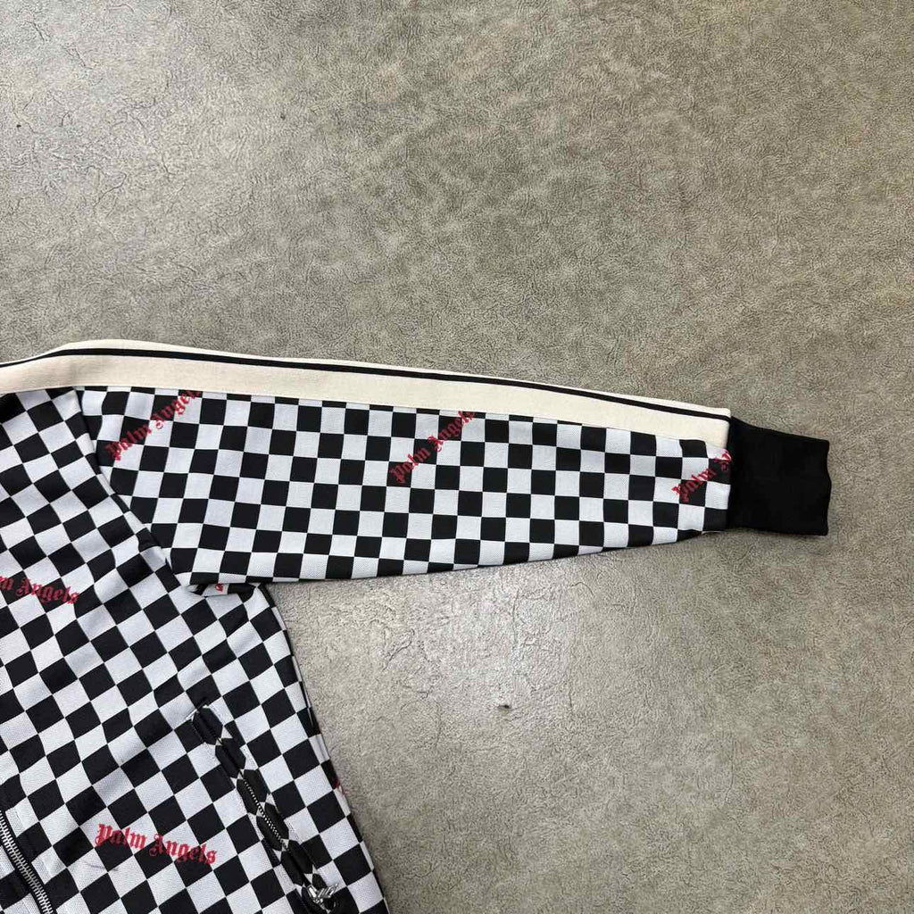 Palm Angels Track Jacket "CHECKER" Black Used Size XS