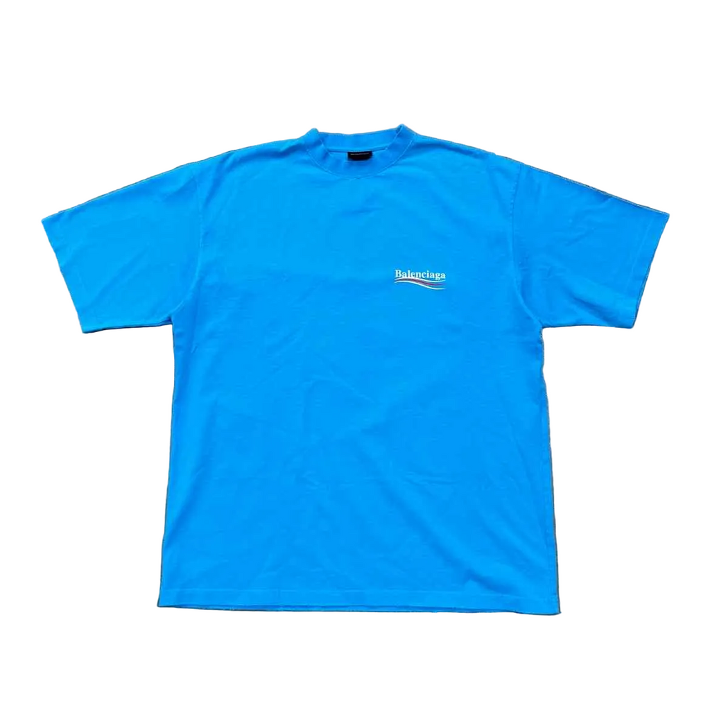 Balenciaga T-Shirt "CAMPAIGN" Blue Used Size M
