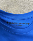 Chrome Hearts T-Shirt "SCROLL LOGO" Blue Used Size L