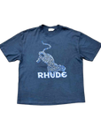 Rhude T-Shirt "LEOPARD" Navy Used Size XL