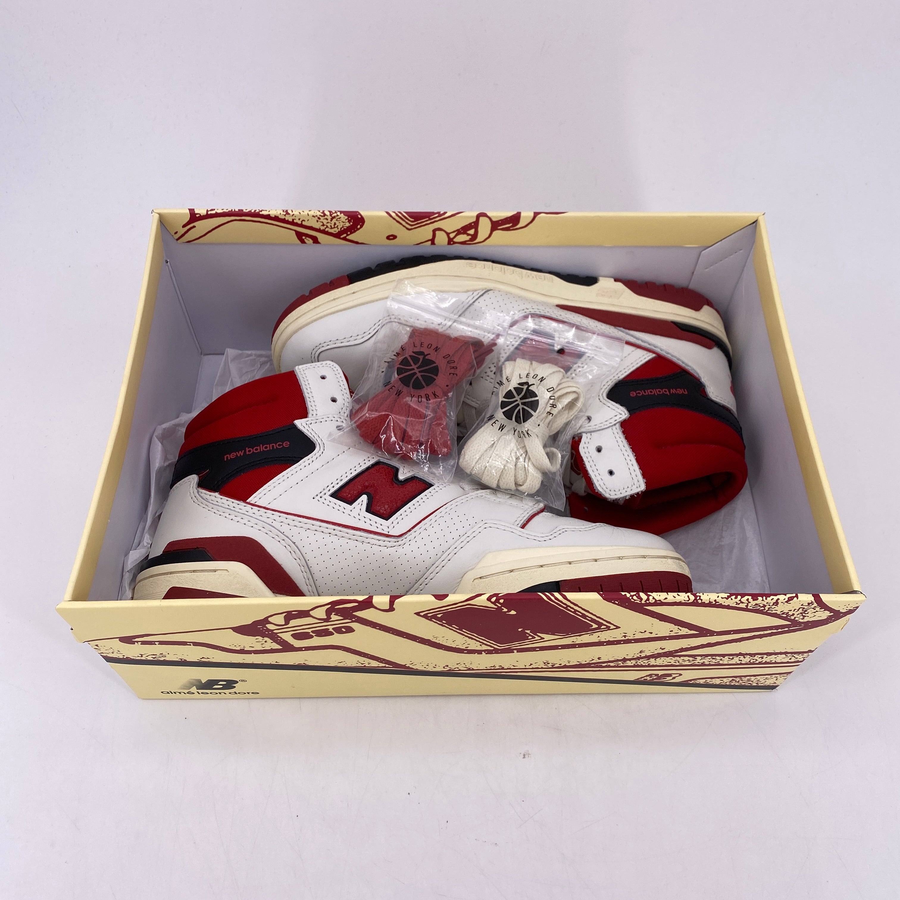 New Balance 650 / ALD &quot;WHITE RED&quot; 2022 Used Size 7.5