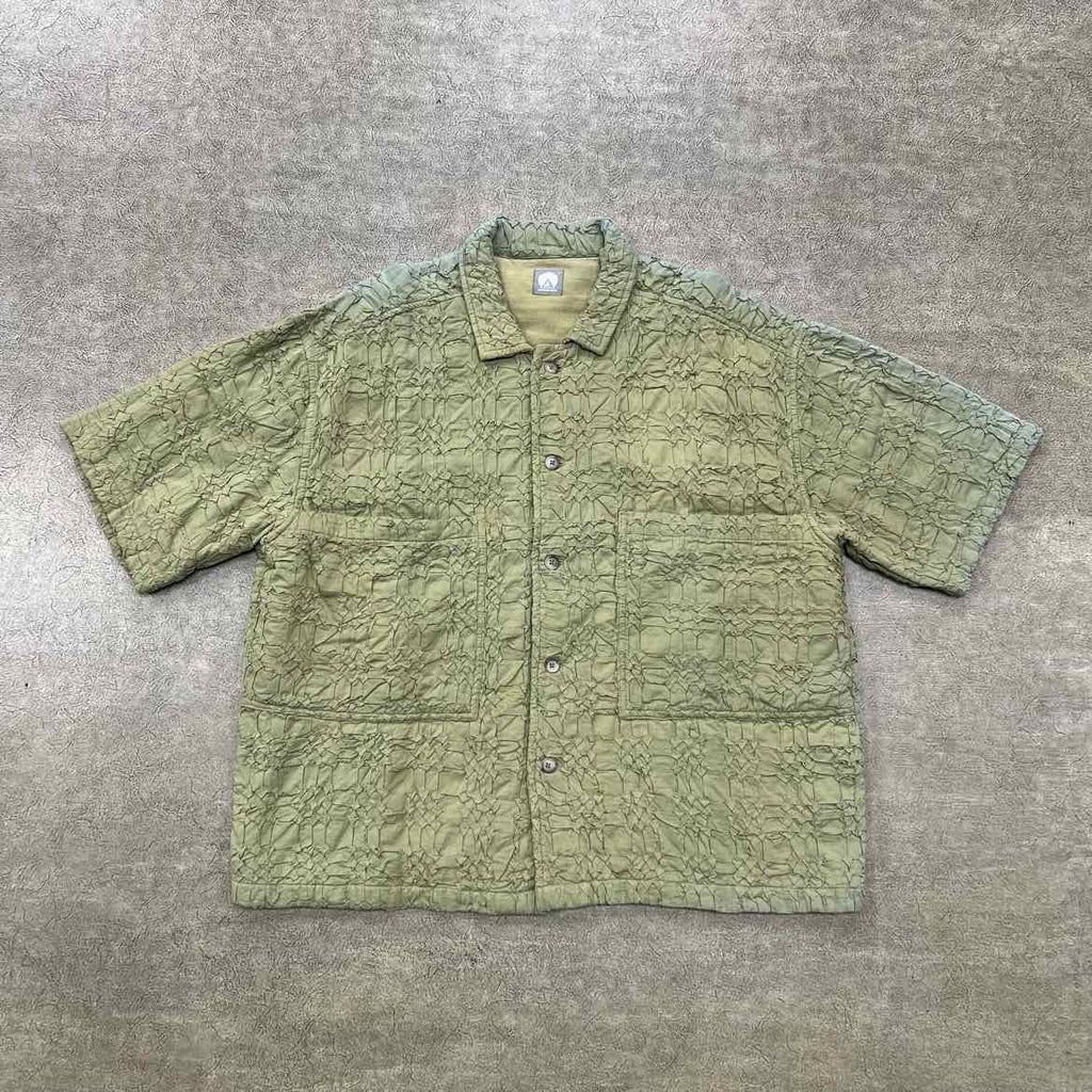 18 East Polo "CRINKLED" Olive Used Size L