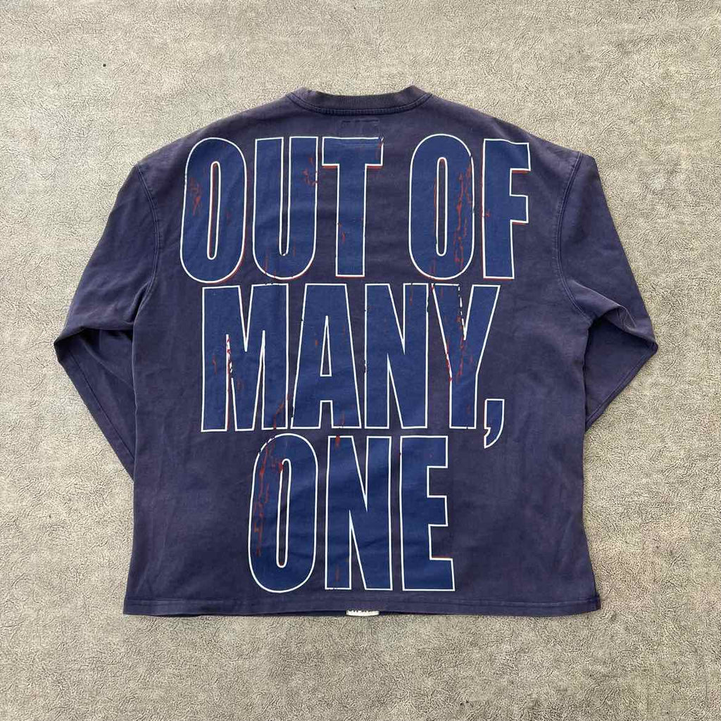 Godspeed Long Sleeve "OUT OF MANY ONE" Navy Used Size XL