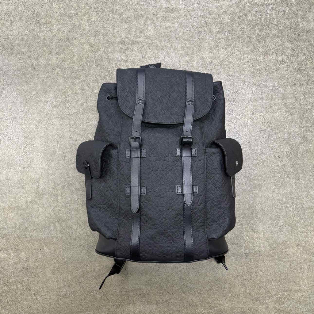 Louis Vuitton Backpack "CHRISTOPHER EMPREINTE" Used Black Size MM