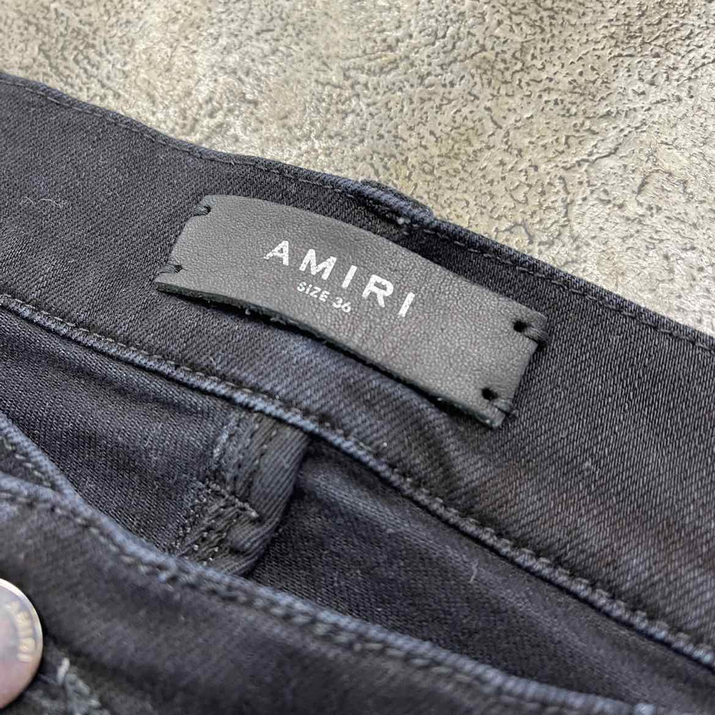 Amiri Jeans "HIBISCUS FLOWER" Black Used Size 36