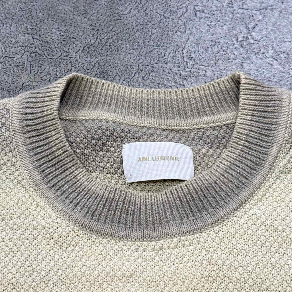 Aime Leon Dore T-Shirt "KNIT" Beige Used Size L