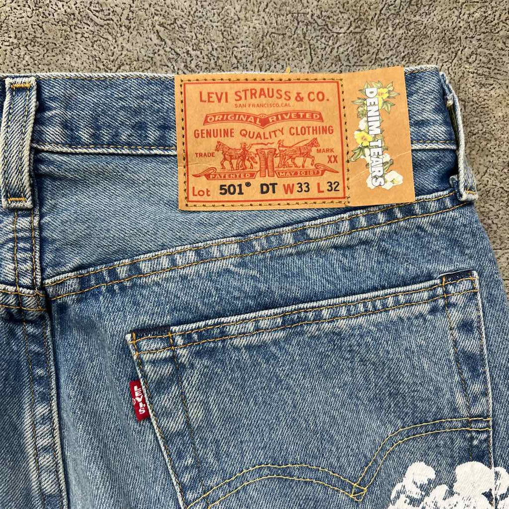 Denim Tears Jeans "COTTON WREATH JEANS" Blue Used Size 33
