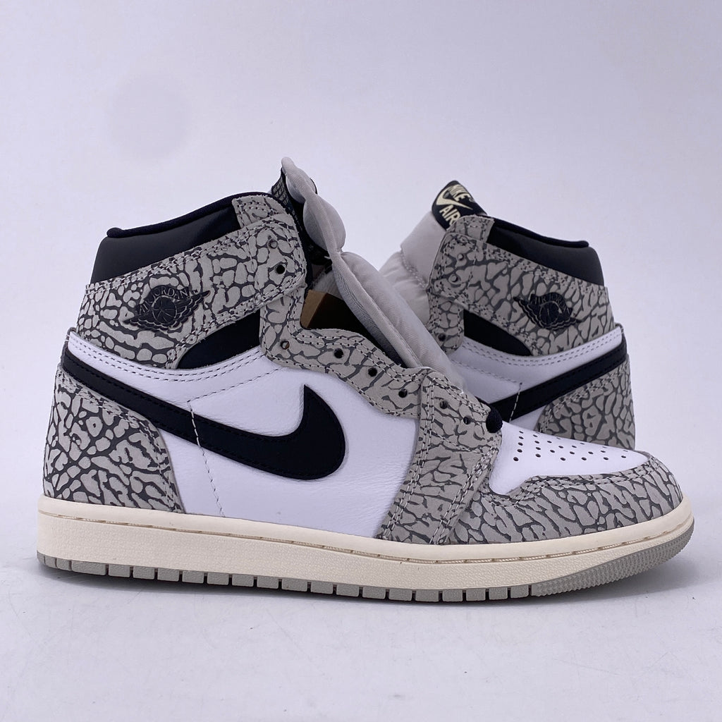 Air Jordan (GS) 1 Retro High OG "White Cement" 2023 New Size 5.5