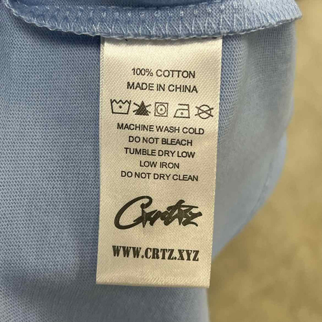 Corteiz T-Shirt "SNICKER" Blue New Size L