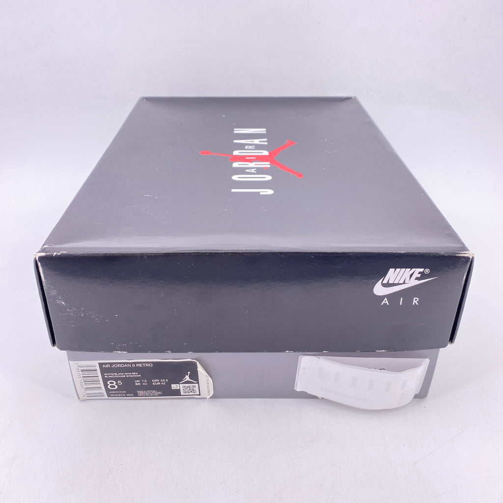 Air Jordan 9 Retro "White Gym Red" 2019 New Size 8.5