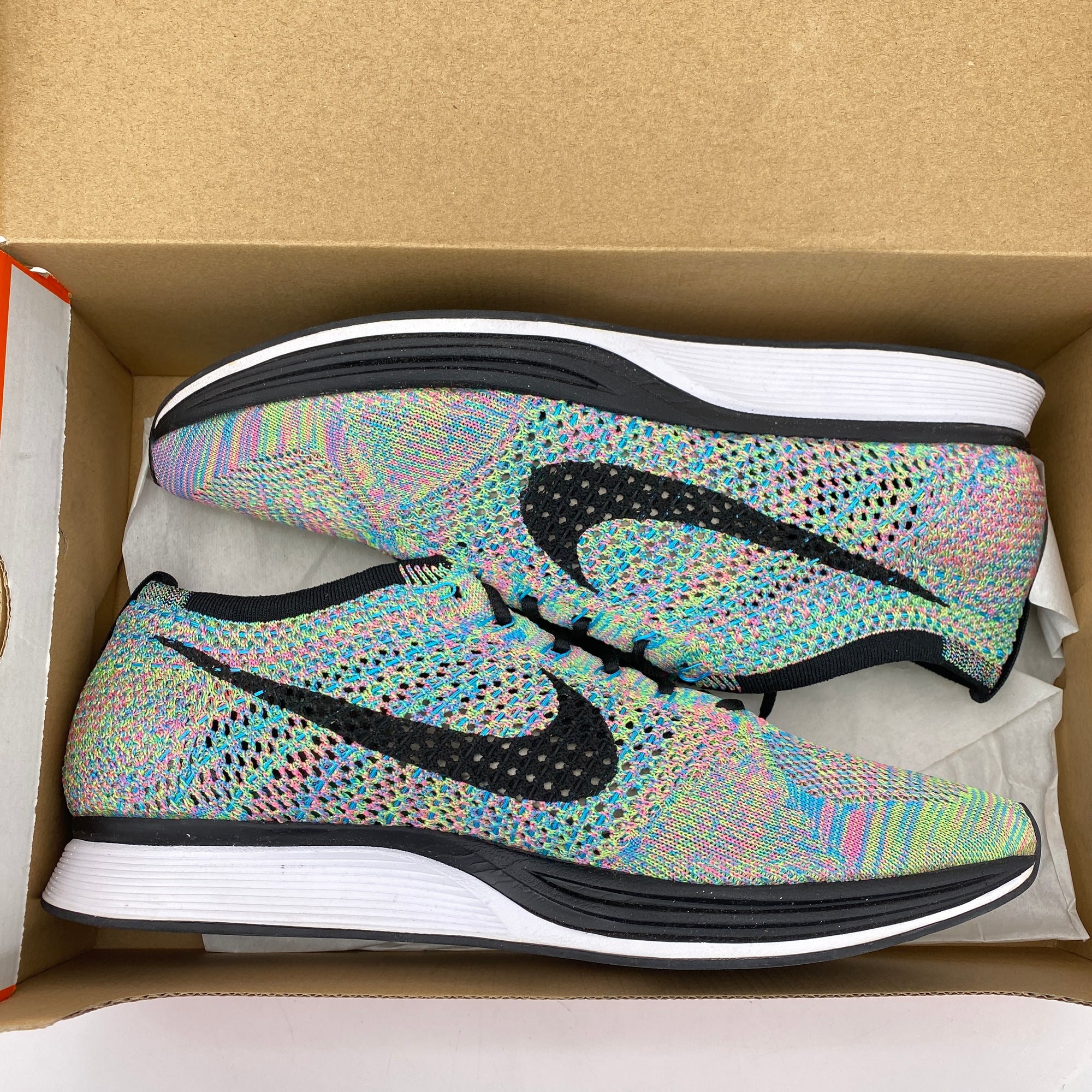 Nike Flyknit Racer &quot;Multicolor 2.0.&quot; 2015 Used Size 10