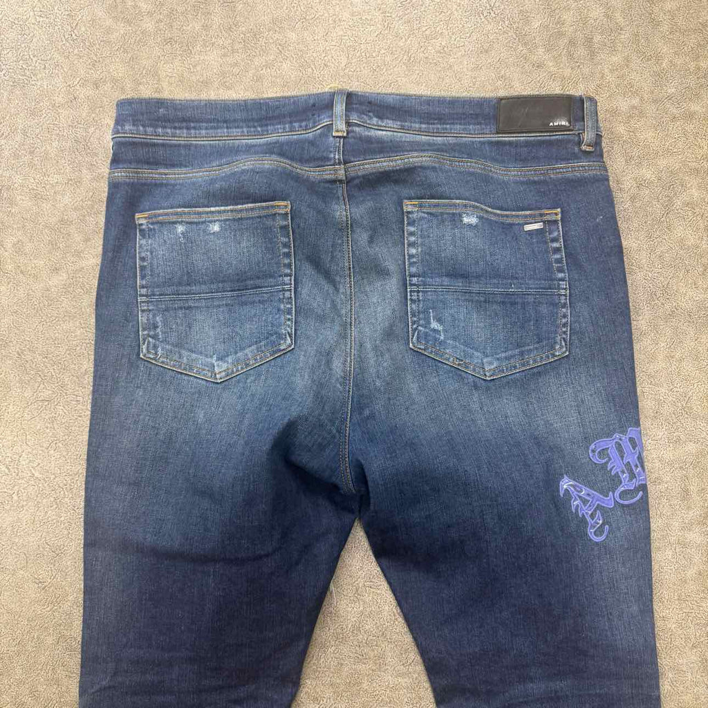 Amiri Jeans "OLD ENGLISH" Blue Used Size 40