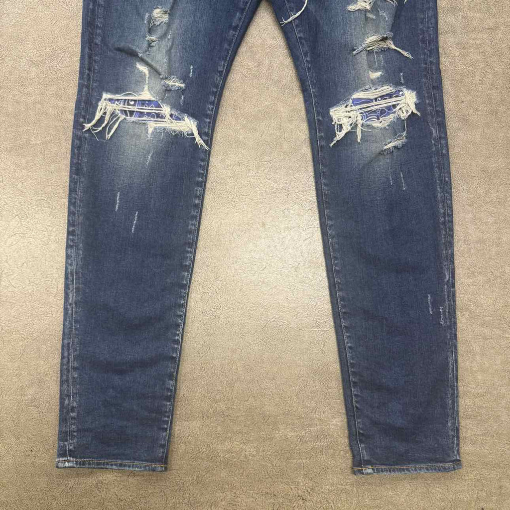 Amiri Jeans "OLD ENGLISH" Blue Used Size 40