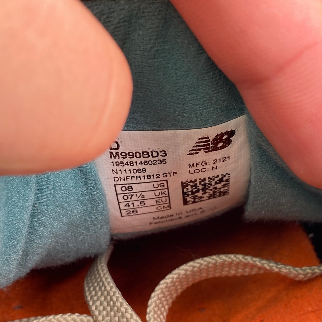 New Balance 990V3 "Bodega Here To Stay" 2021 Used Size 8