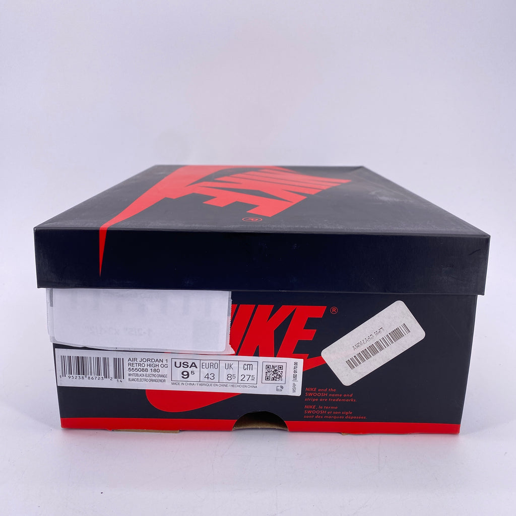 Air Jordan 1 Retro High OG "Electro Orange" 2021 New Size 9.5