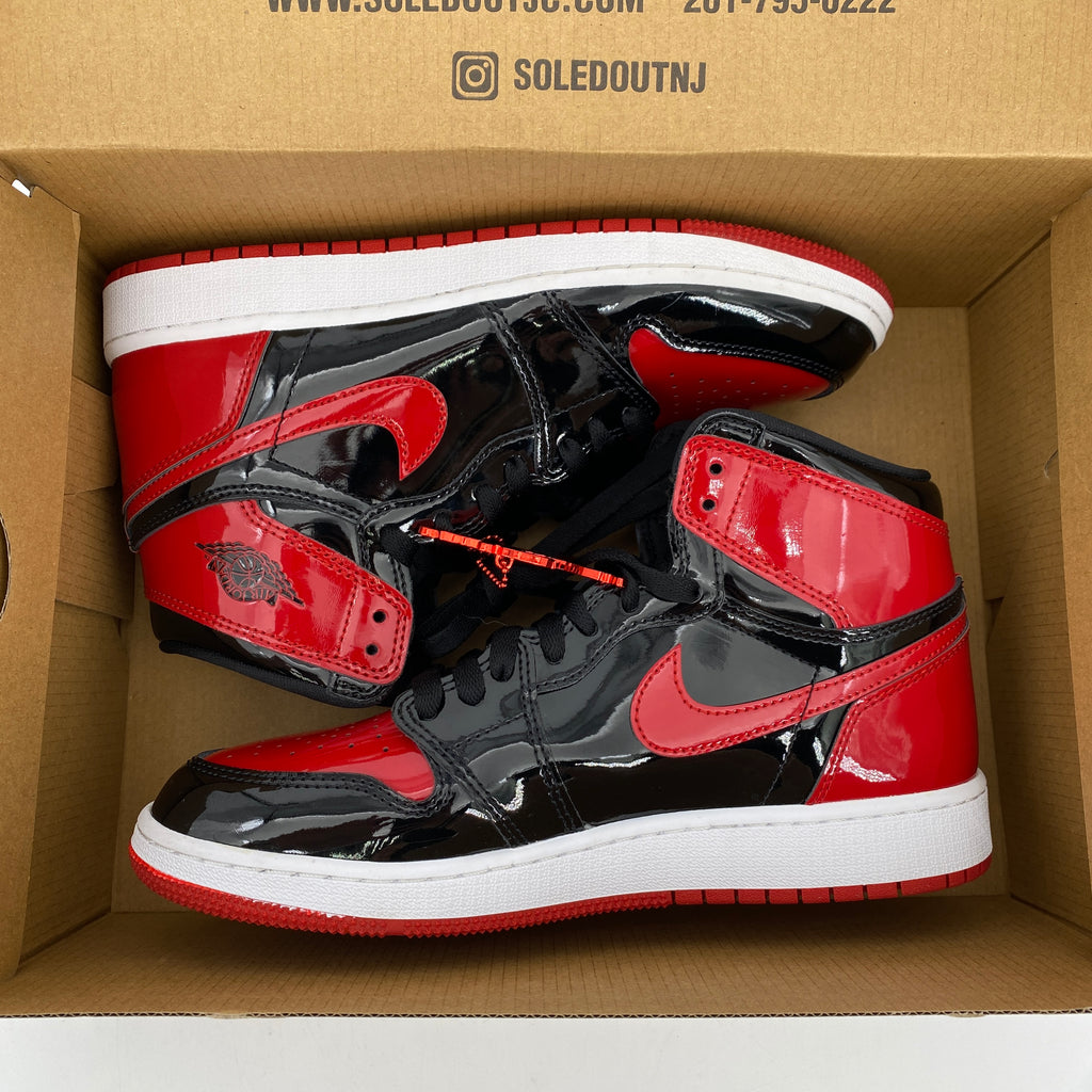 Air Jordan (GS) 1 Retro High OG "Patent Bred" 2021 Used Size 7Y