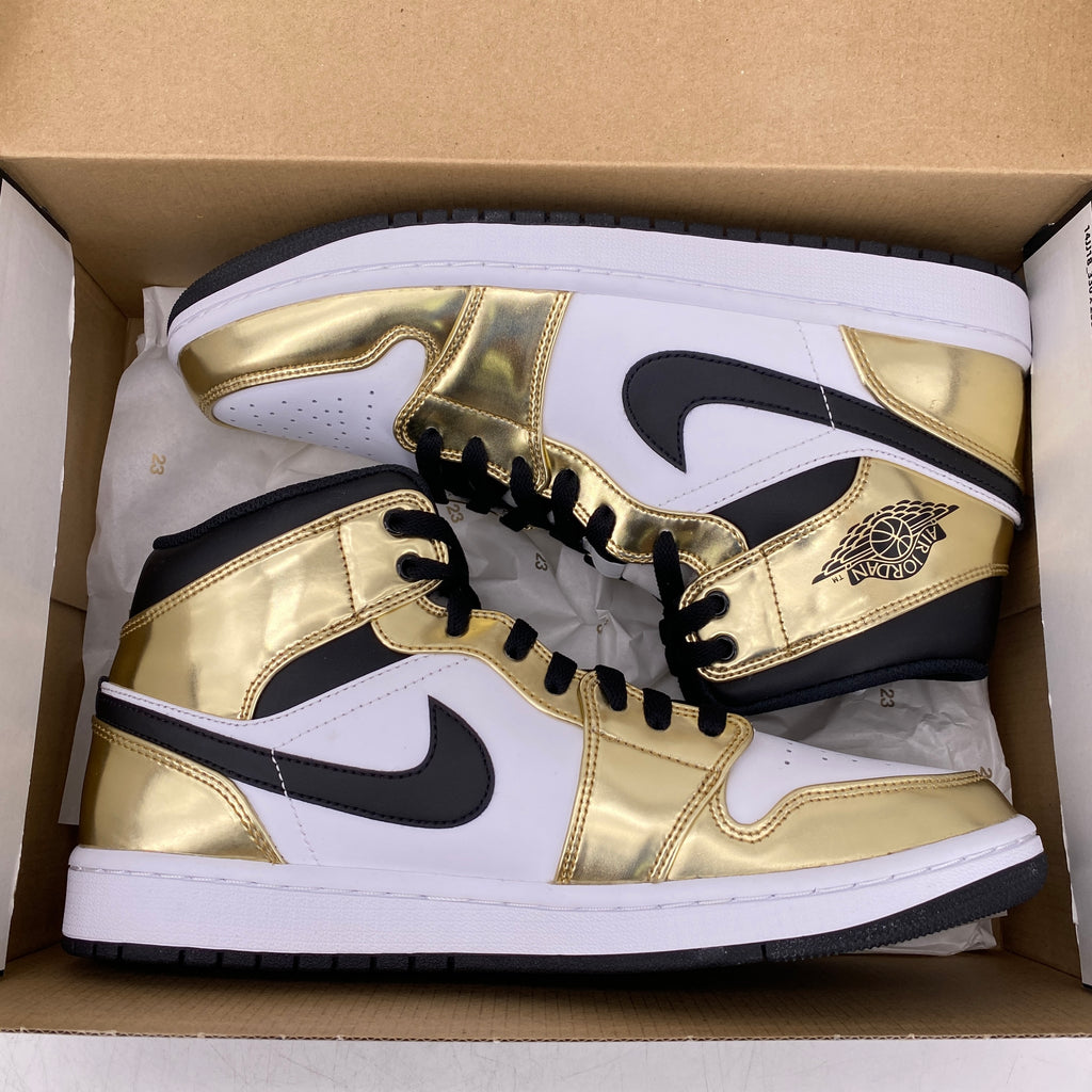 Air Jordan 1 Mid "Metallic Gold" 2020 New Size 10