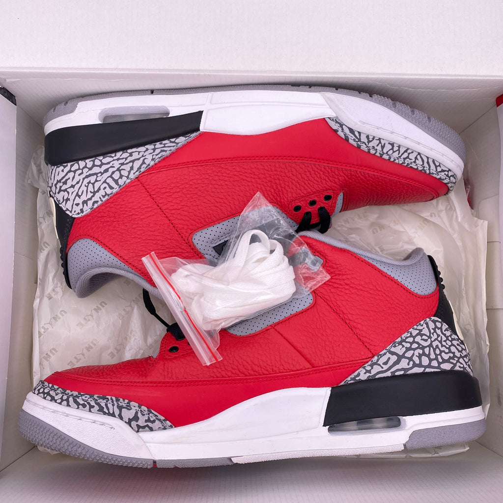 Air Jordan 3 Retro "Unite Fire Red" 2020 Used Size 12.5