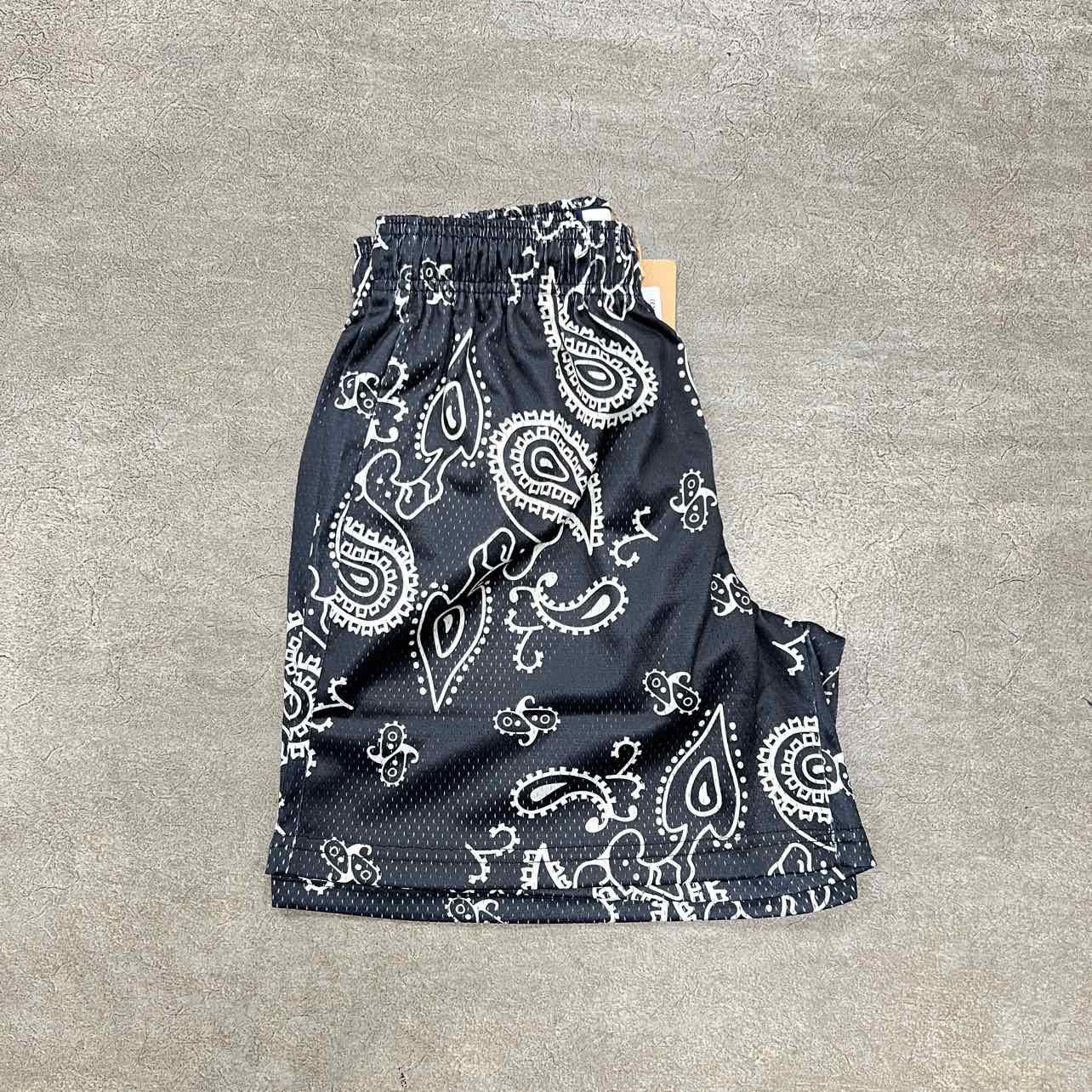 Eric Emanuel Mesh Shorts &quot;PAISLEY BLACK&quot; Black New Size S